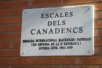 Placa Escales dels Canadencs a Barcelona